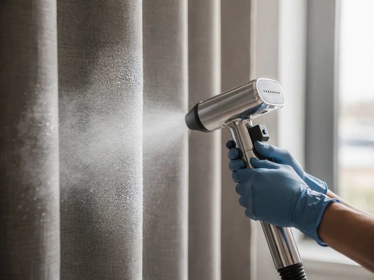 Professional curtain cleaning process