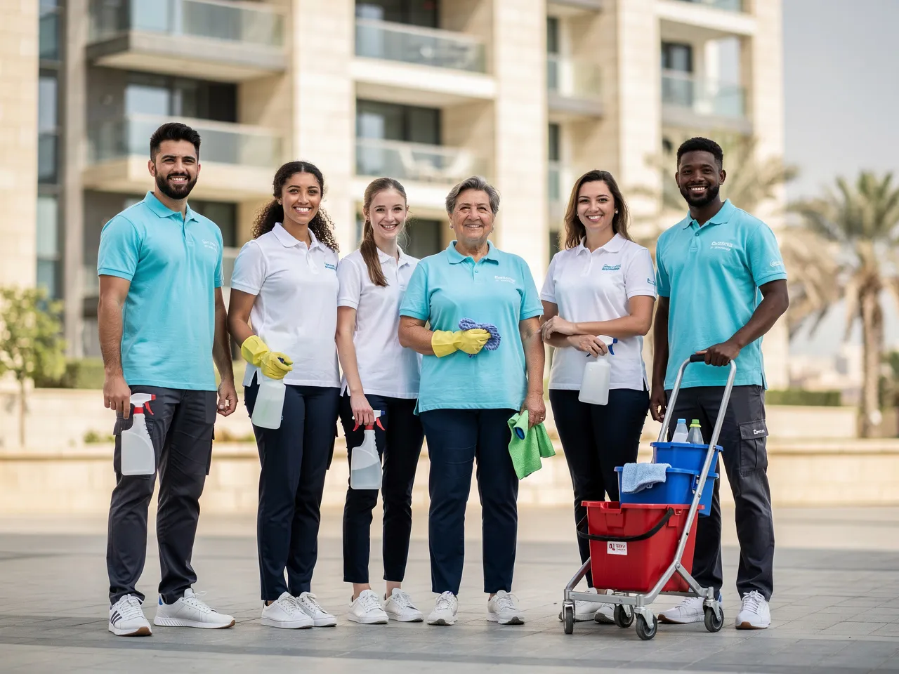 Professional and friendly cleaning team in Dubai